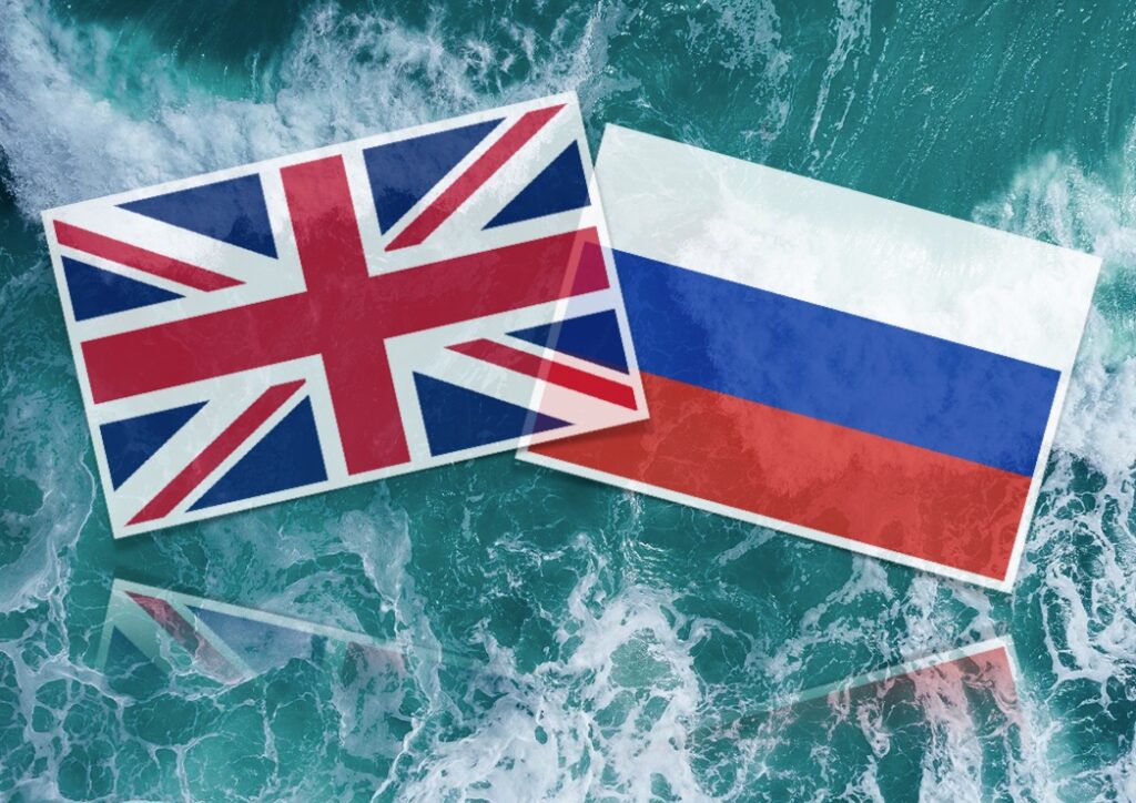 Rusland Storbritannien UK flag